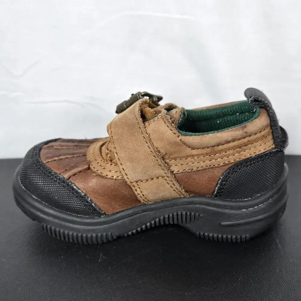 Polo Sport Ralph Lauren Shoes Toddler Size 5 Brown Duck Buckle Leather Strap